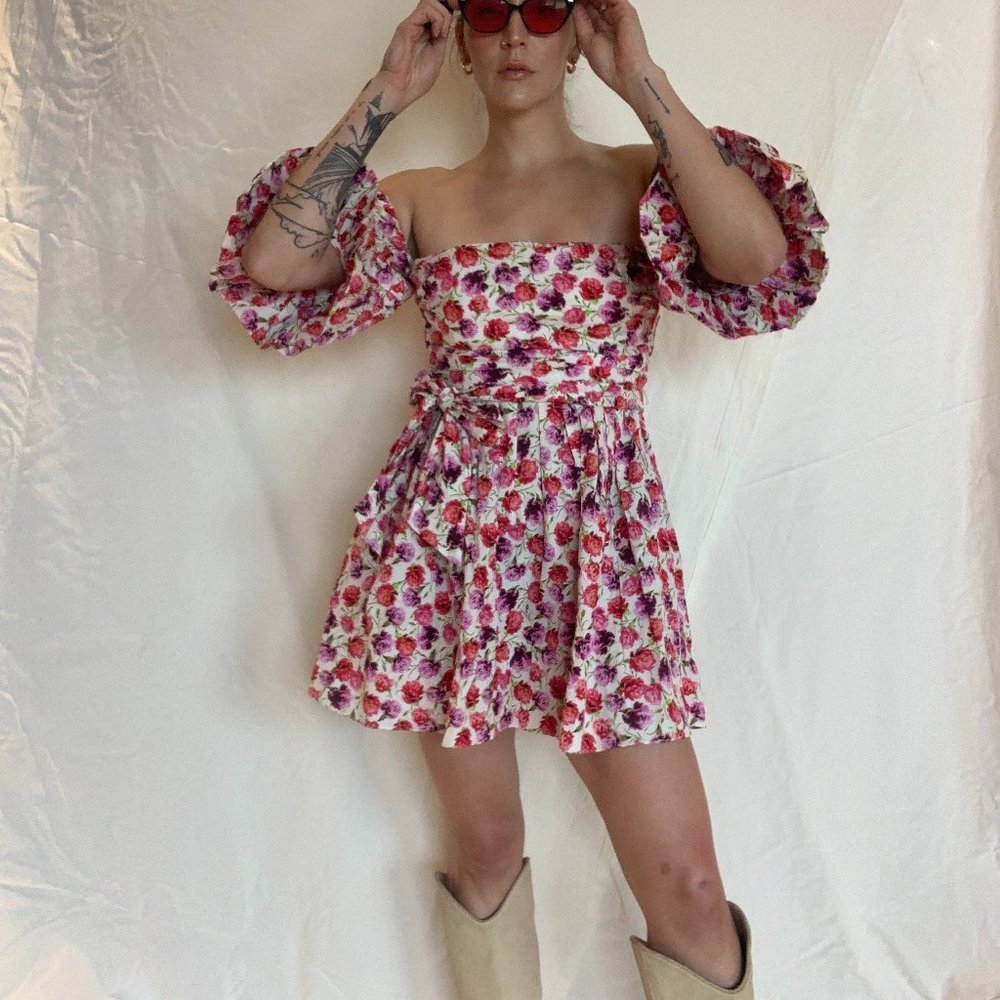 Rosie Printed Puff Sleeve Zara Mini